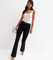 New Look Black Mid Rise Flared Brooke Jeans